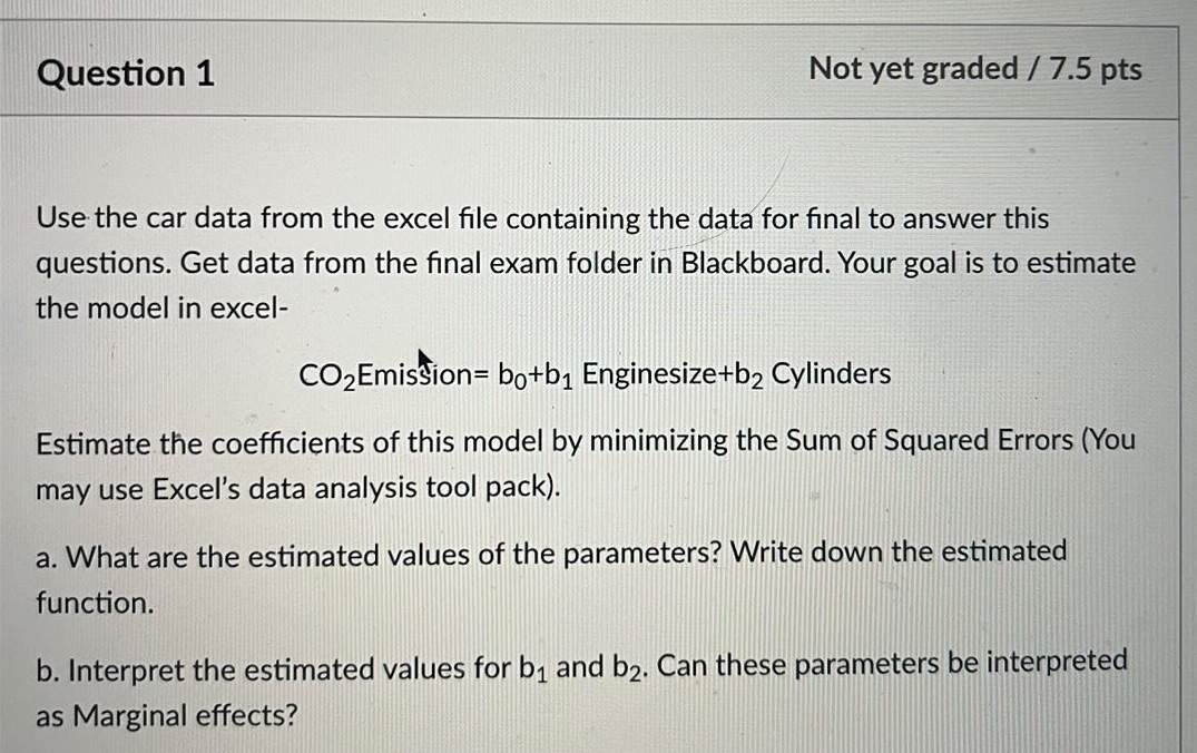 the car data from the excel file containing the data for final