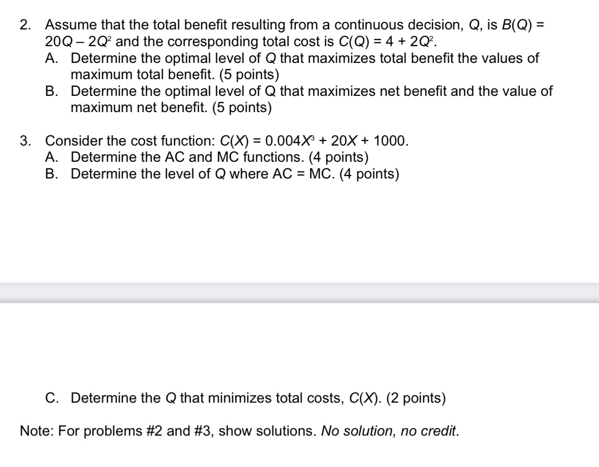  Show complete solution on each question. Thank you 2. Assume that