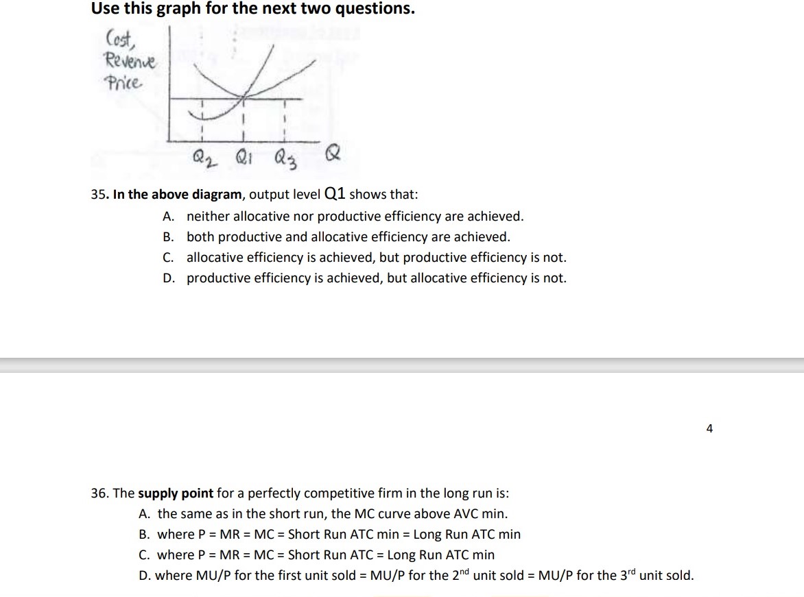 Revenue Price Q2 Q1 Q3 Q 35. In the above diagram, output
