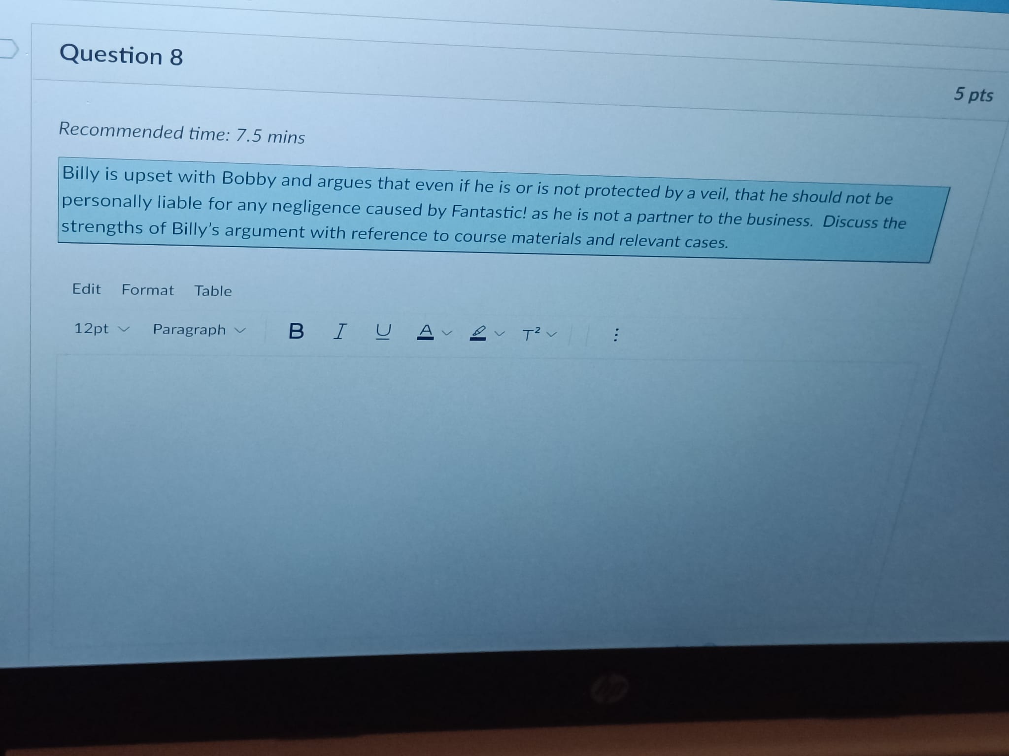 any negligence caused by Fantastic! as he is not a partner to