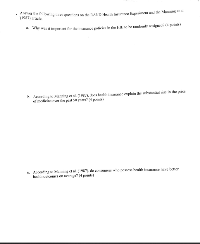 22 (1987) article. Answer the following three questions on the RAND
