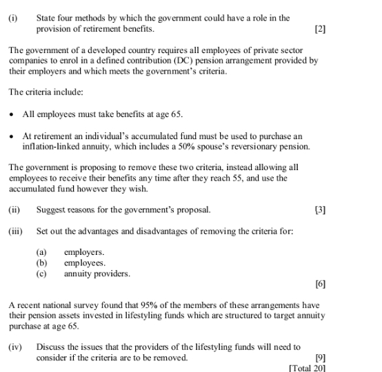 The trustees are considering the award of a new mandate to an