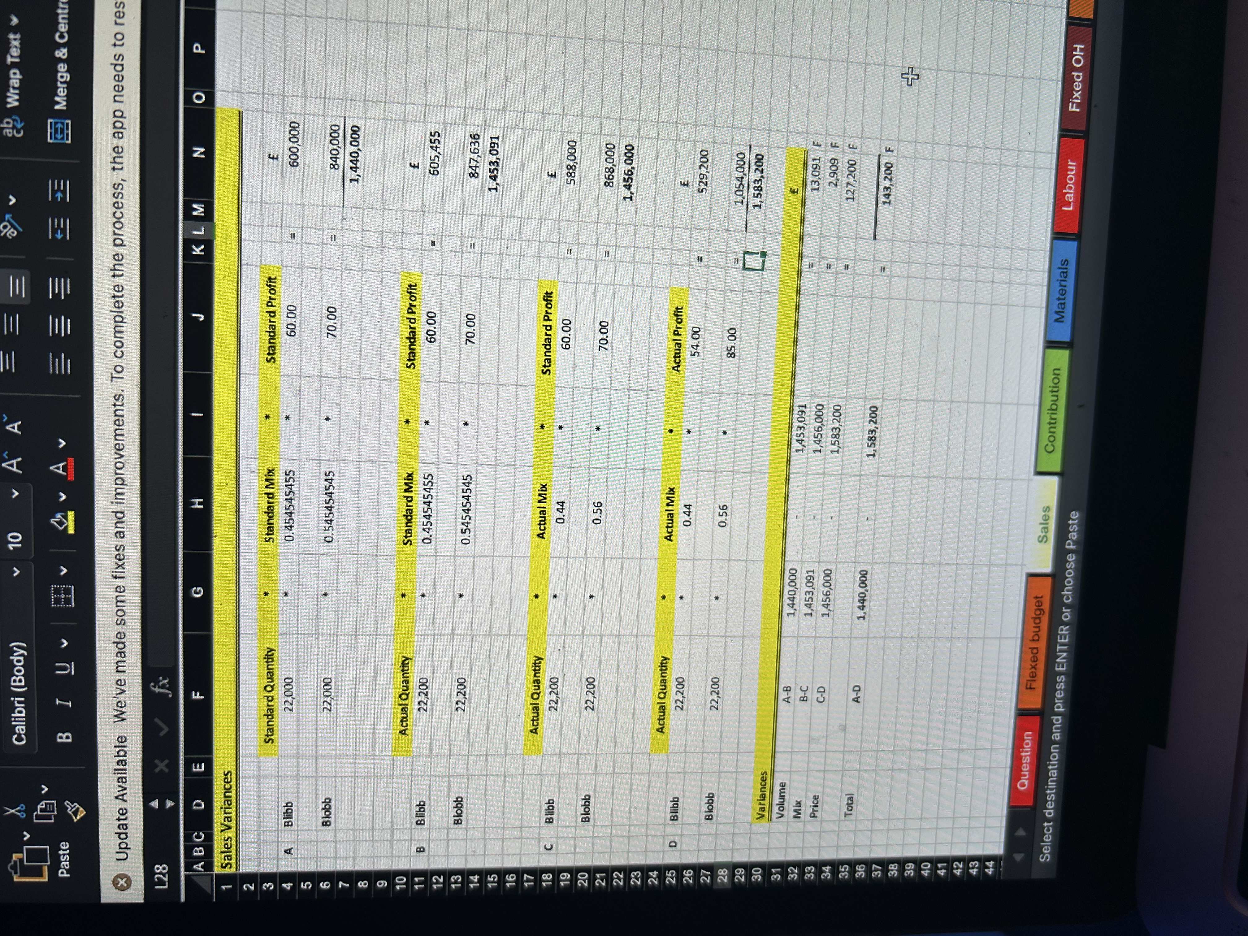 Page Layout Formulas Data Review View Automate ? Tell me Calibri (Body)