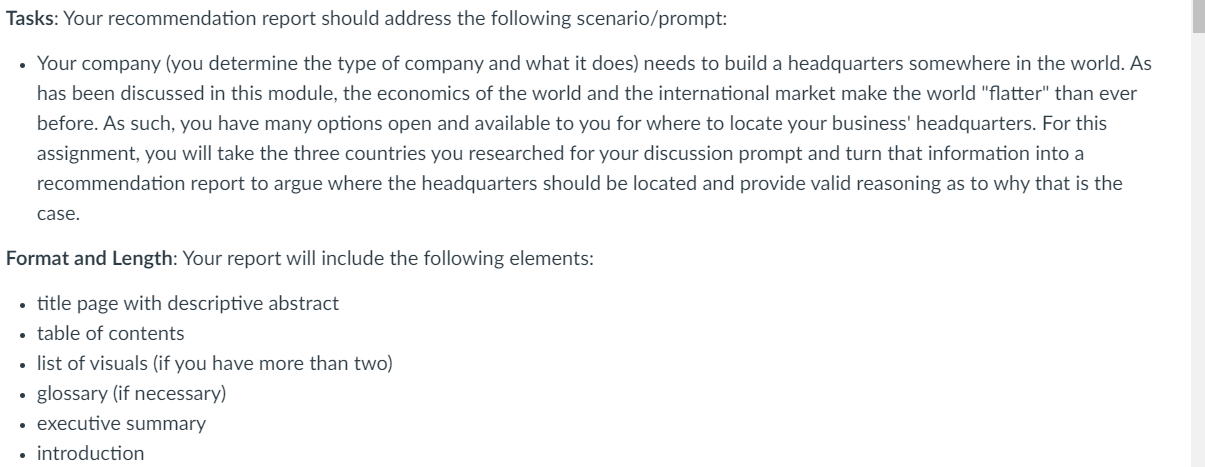 sometimes called a recommendation report}. Your report will aid a reader in