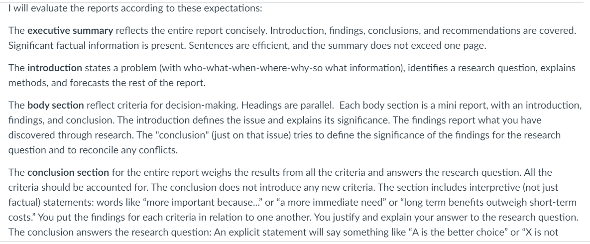 of the signicance of the ndings. The recommendat will suggest specic actions