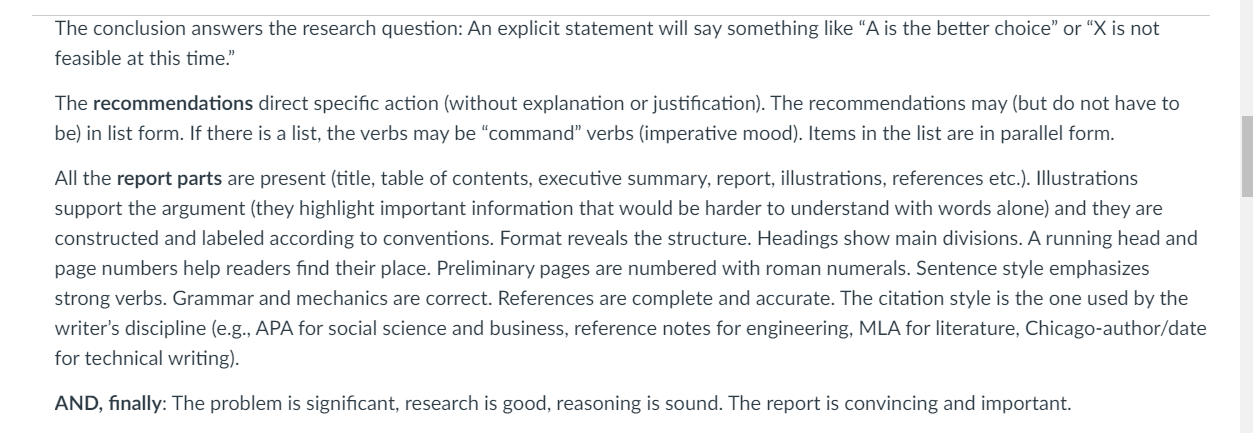 a specic purpose? [comparative analysis) Please review this Recommendation Report Sampl_e i