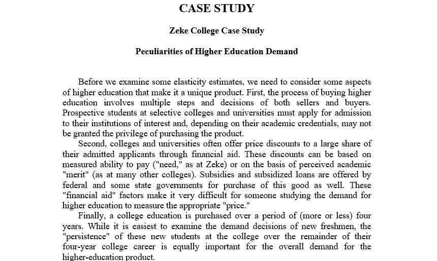 both sellers and buyers. Prospective students at selective colleges and universities must