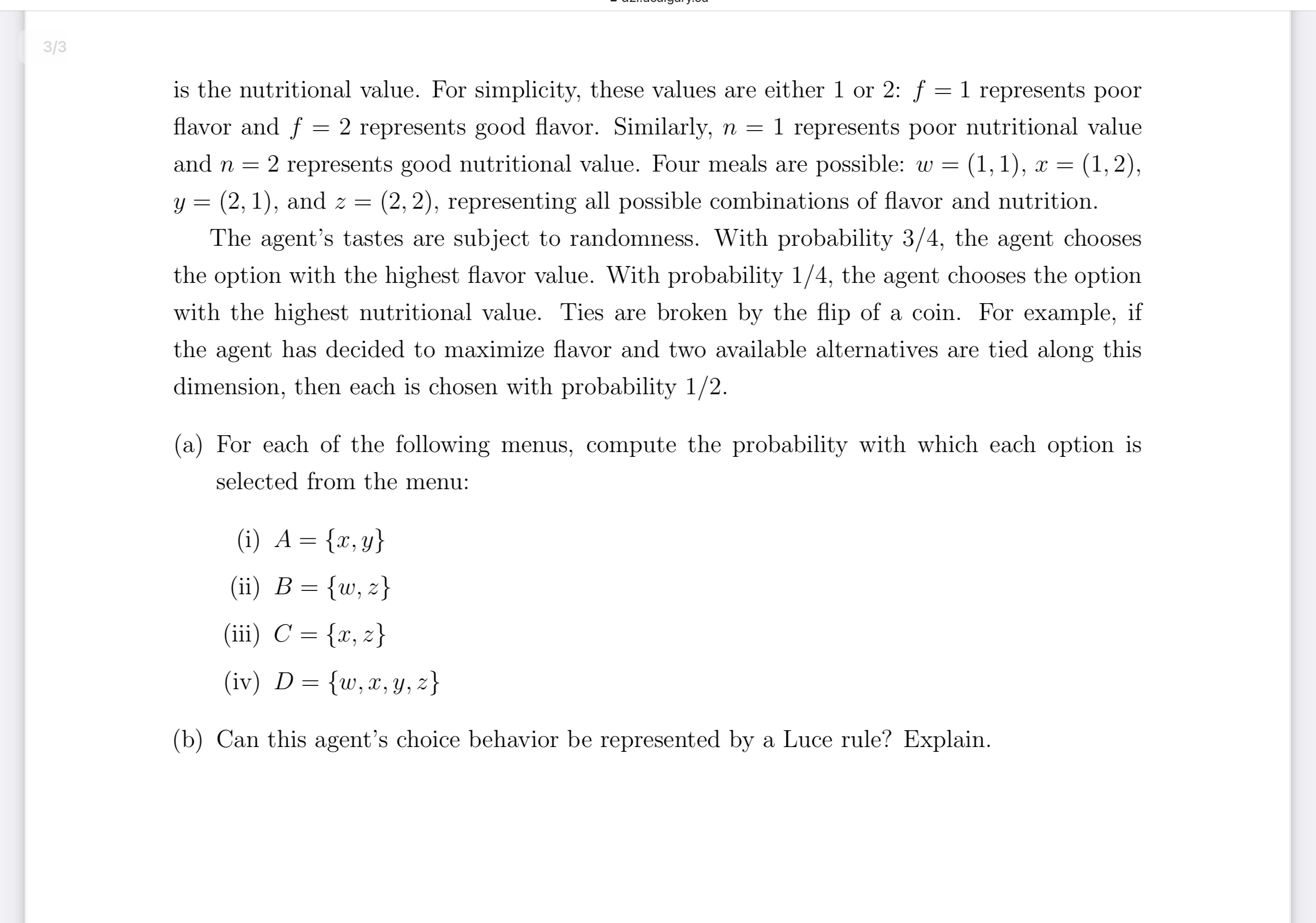 flavor and f = 2 represents good flavor. Similarly, n = 1