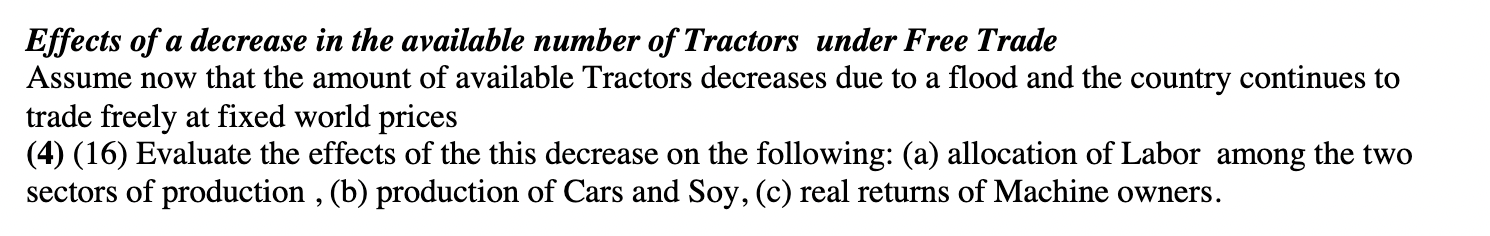 of Cars (C) uses labor (Lc) and Machines (M), while the production