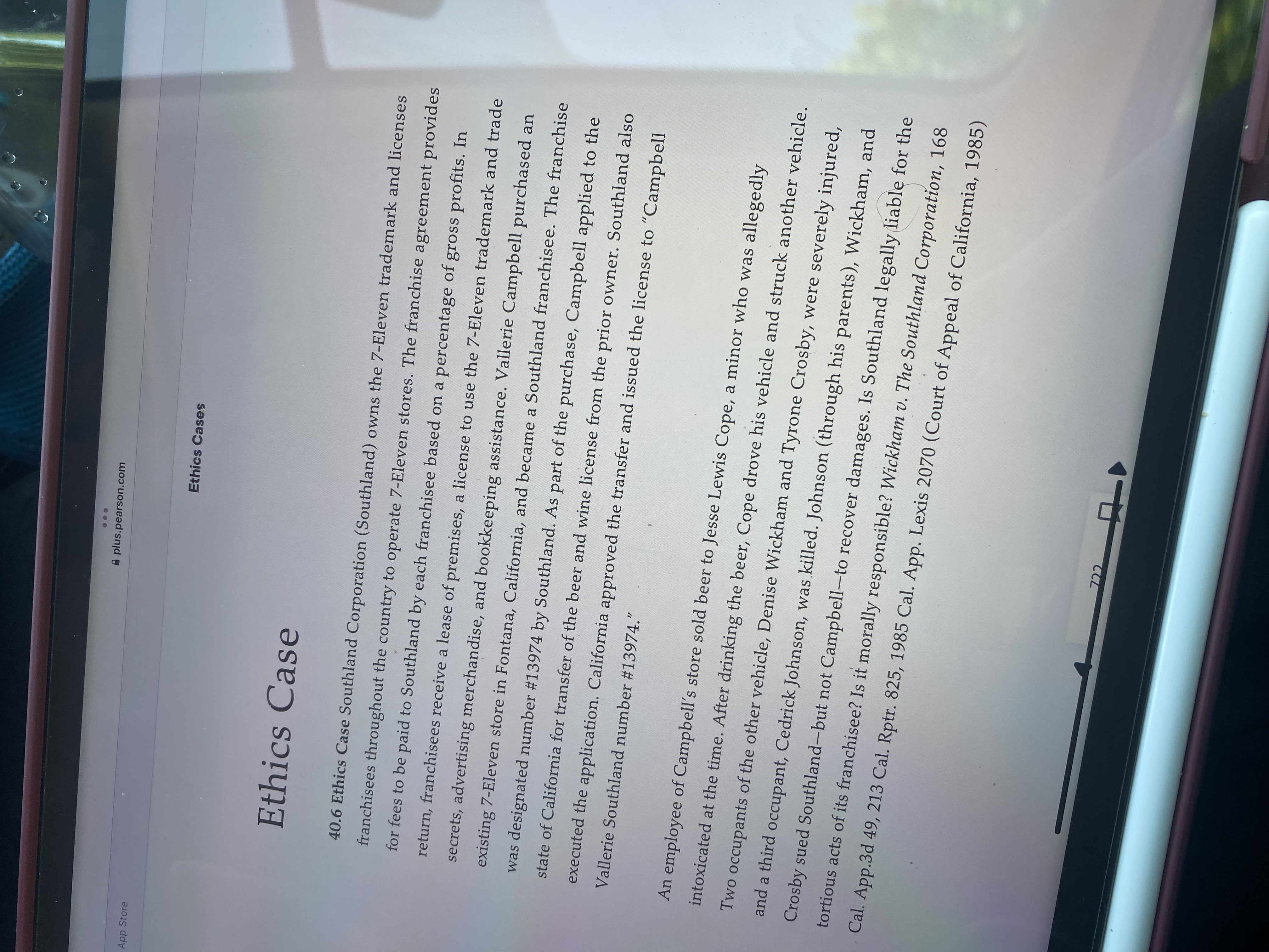  . . . A plus.pearson.com App Store Ethics Cases Ethics Case
