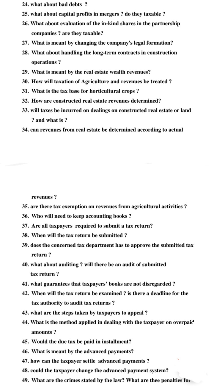 26. What about evaluation of the in-kind shares in the partnership companies