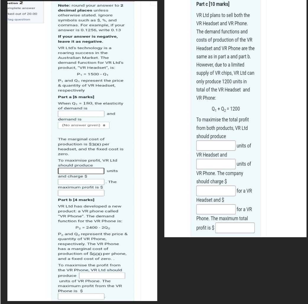 part a, b and c please astion 2 Note: round your