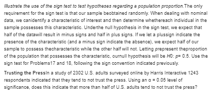 thea=0.05 level of significance. (c) Conduct a hypothesis test on the randomness