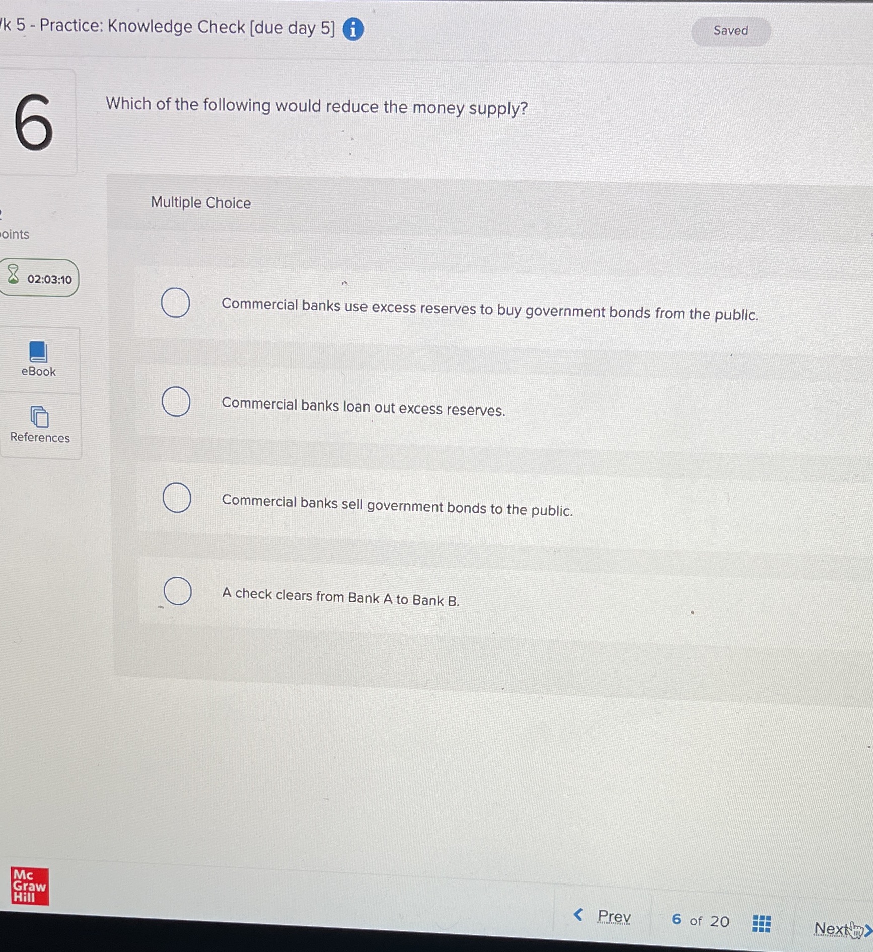  Saved k 5 - Practice: Knowledge Check [due day 5] i