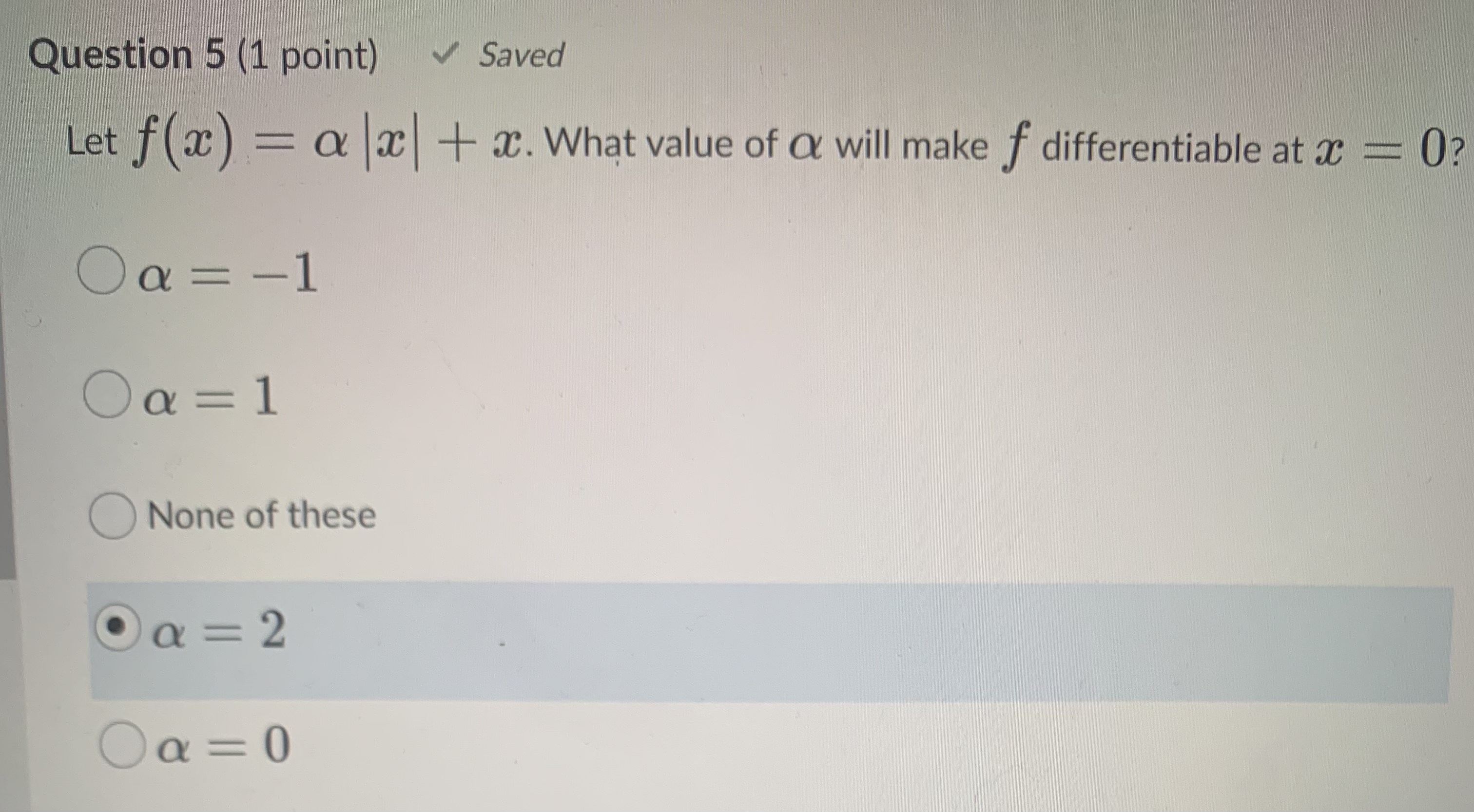 30. What value of Or will make f differentiable at ac =