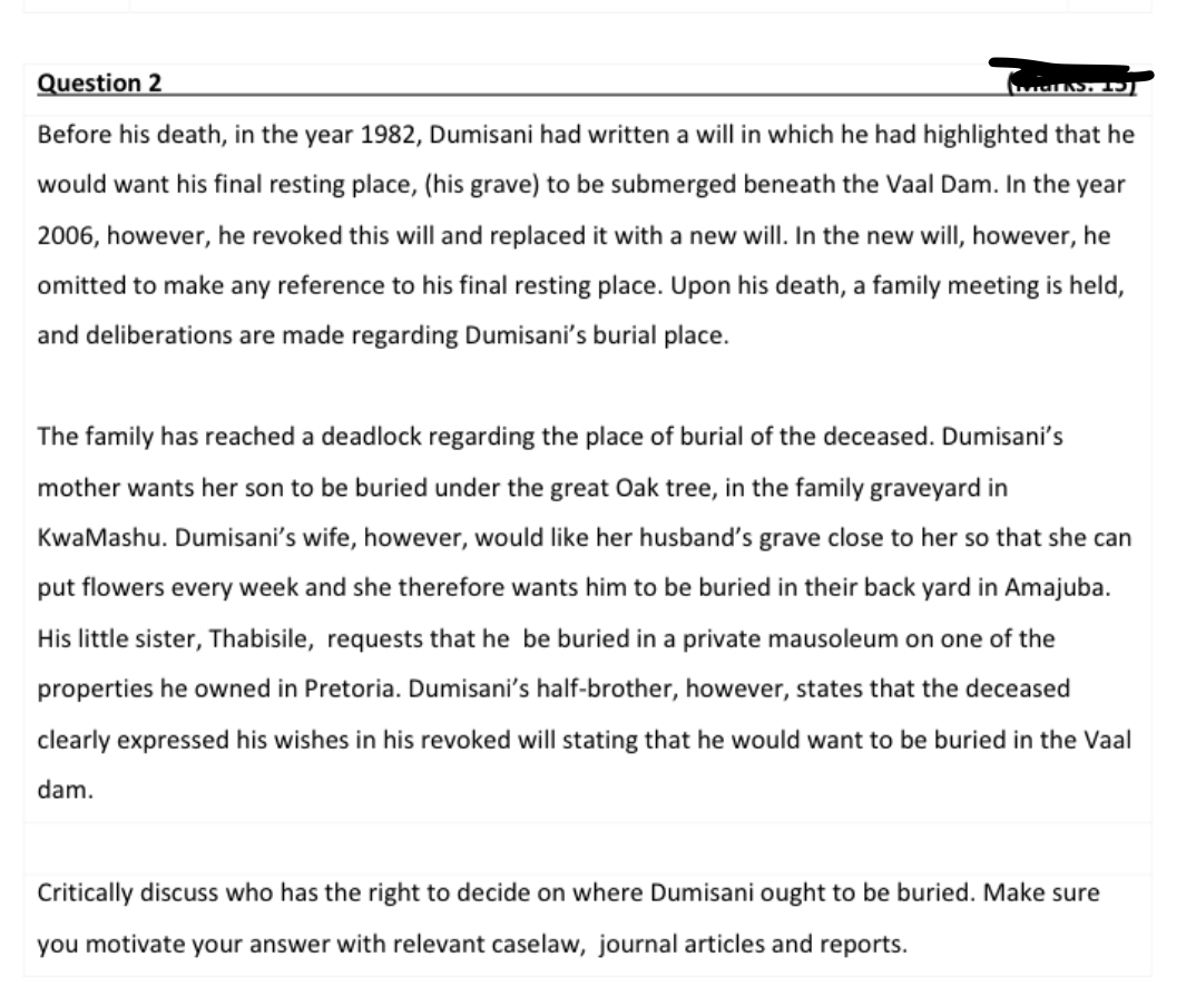  Hello please help me with this question in terms of South