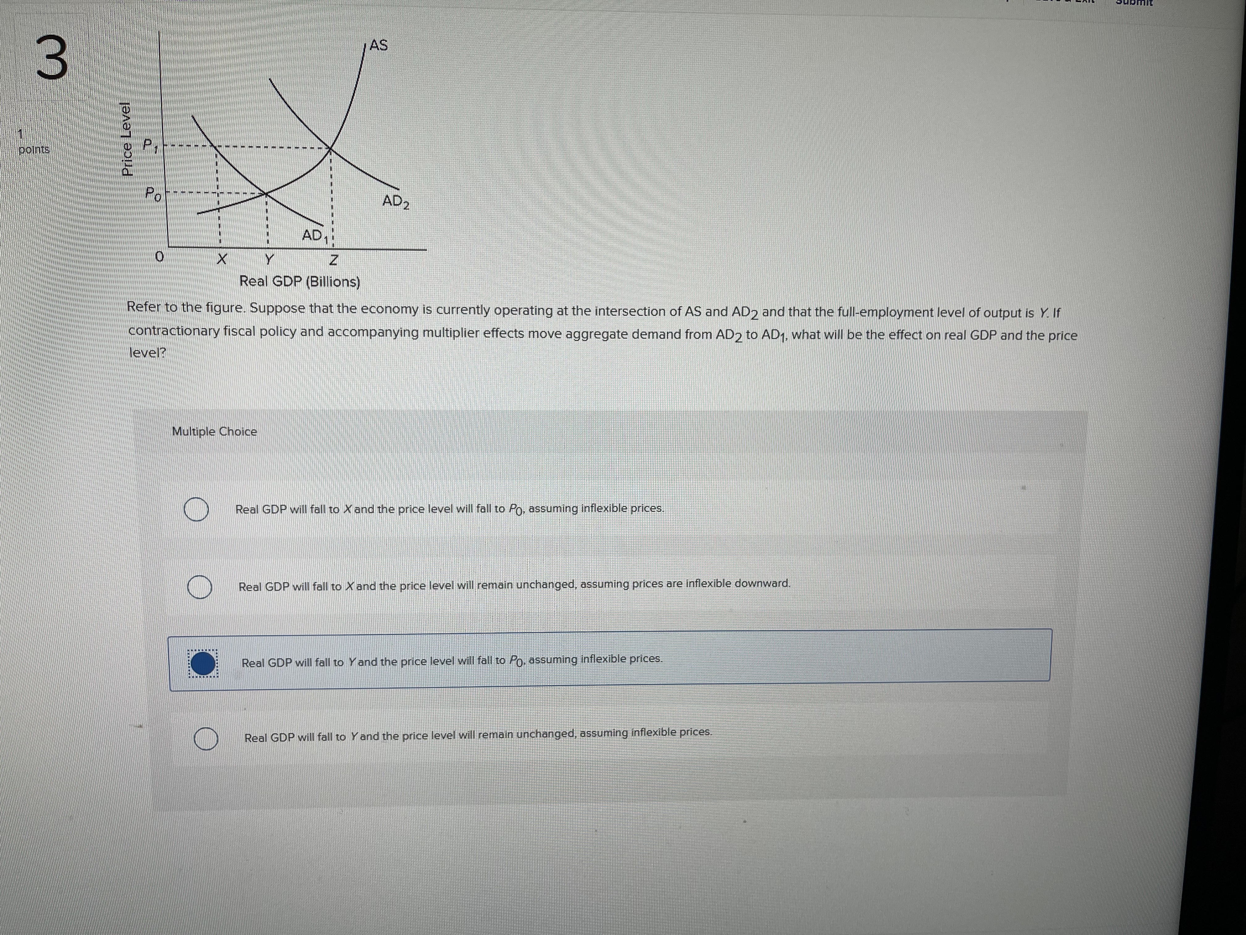 Real GDP (Billions) Refer to the figure. Suppose that the economy is