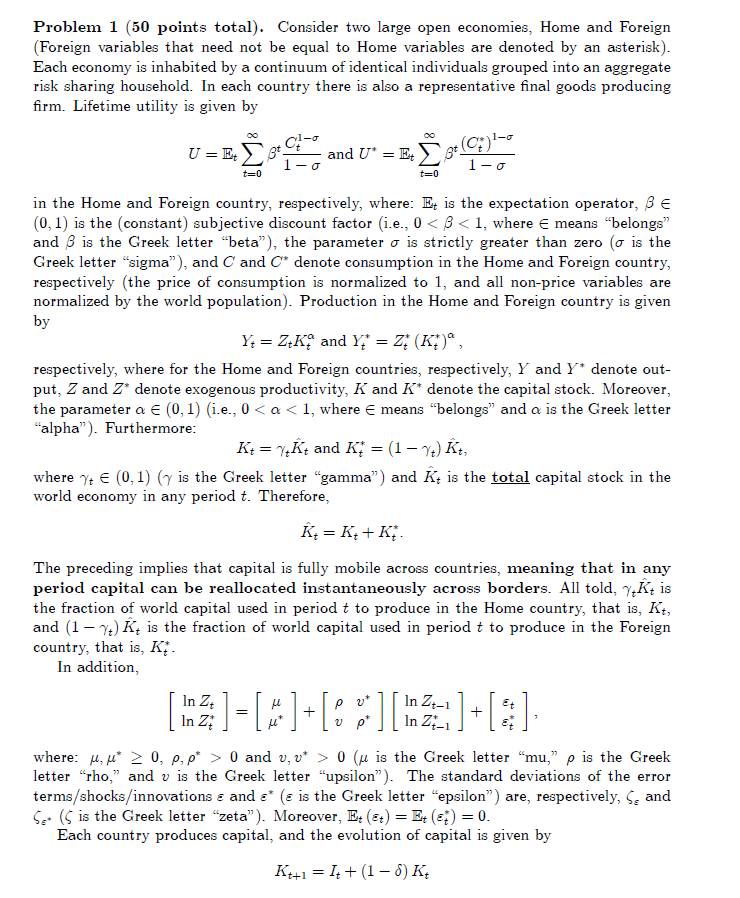 of identical individuals grouped into an aggregate risk sharing household. In each