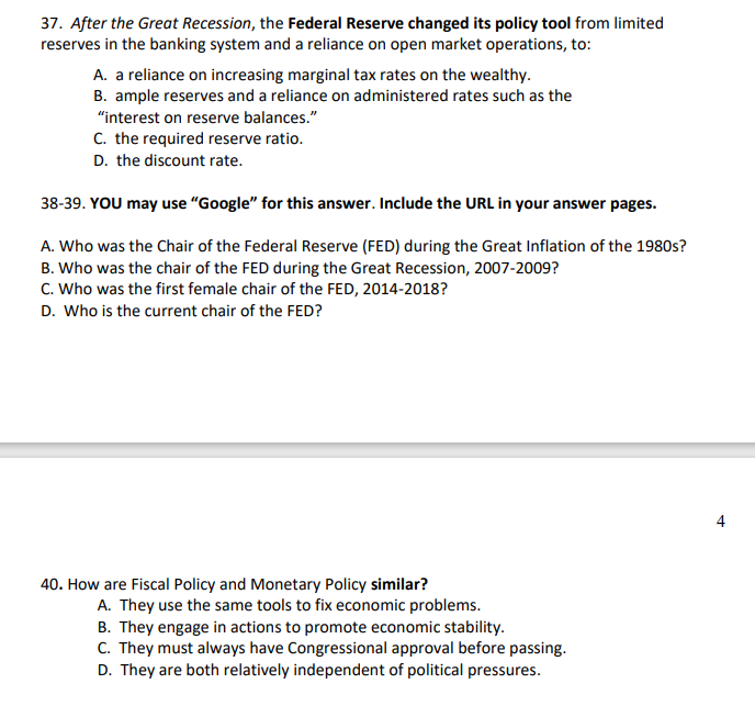 using money primarily as a(n): A. unit of account (measure of value).