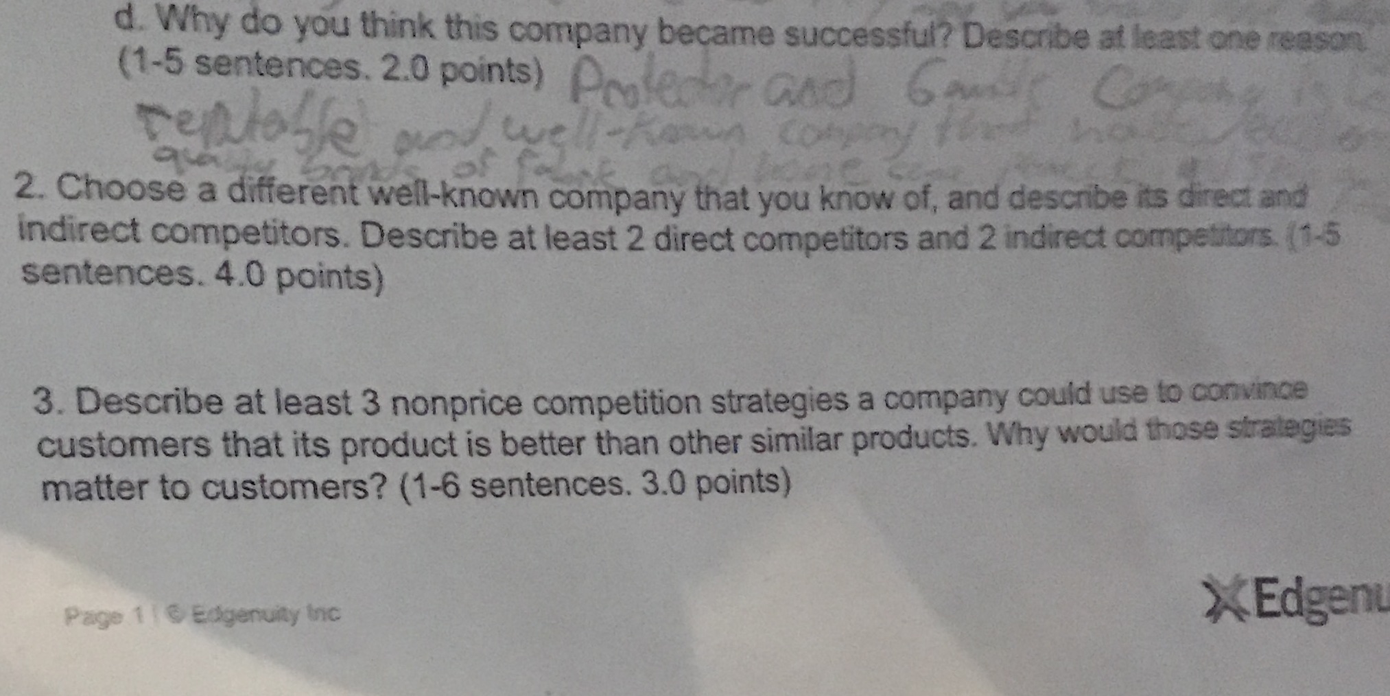  Please help me d. Why do you think this company became