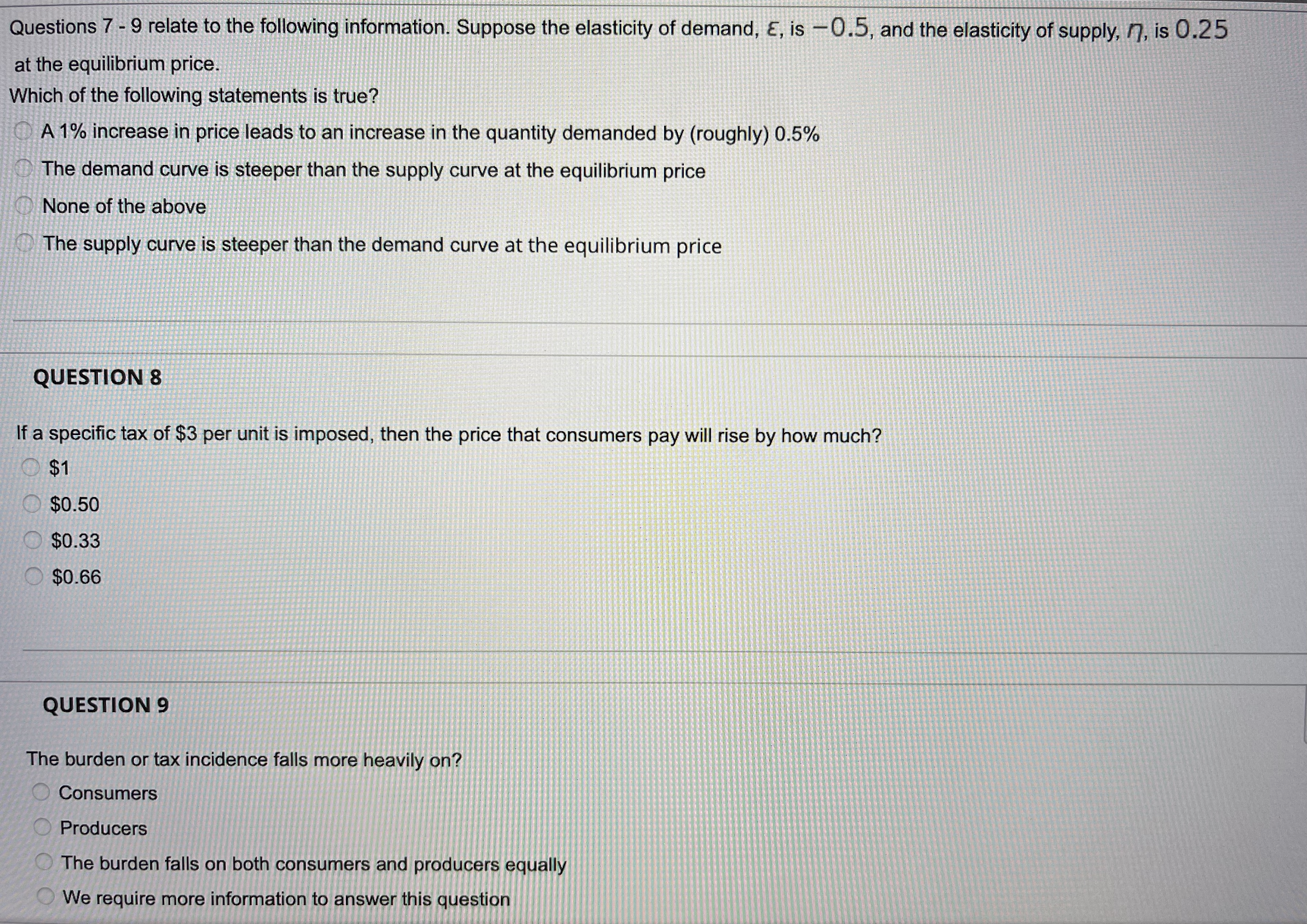  Below is the question Questions 7 - 9 relate to the