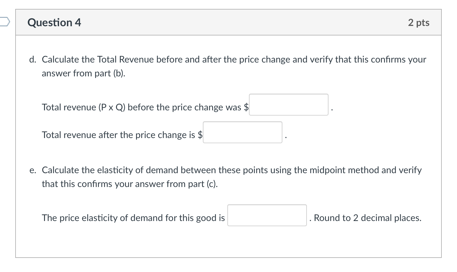 along a linear demand curve. Prioe Quantity Demanded a. Start by imagining