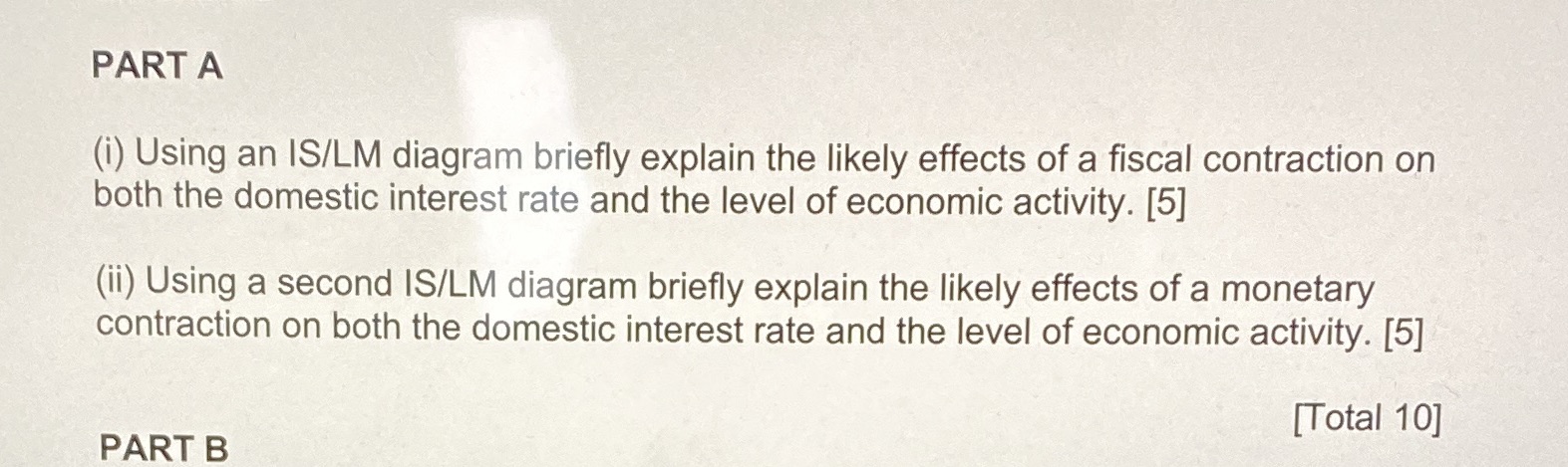 I do not understand how to answer this question PART A