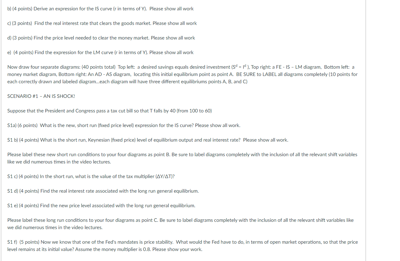 I PROMISED. YOU FIRST SOLVE FOR THE INITIAL EQUILIBRIUM AS POINT A.