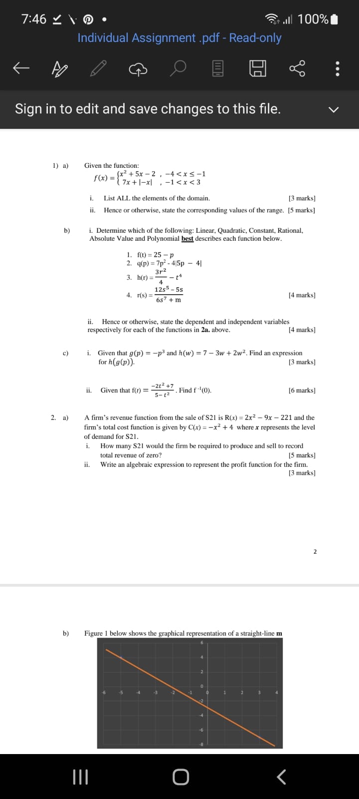 7:46 \\ Till 100% Individual Assignment . pdf - Read-only K
