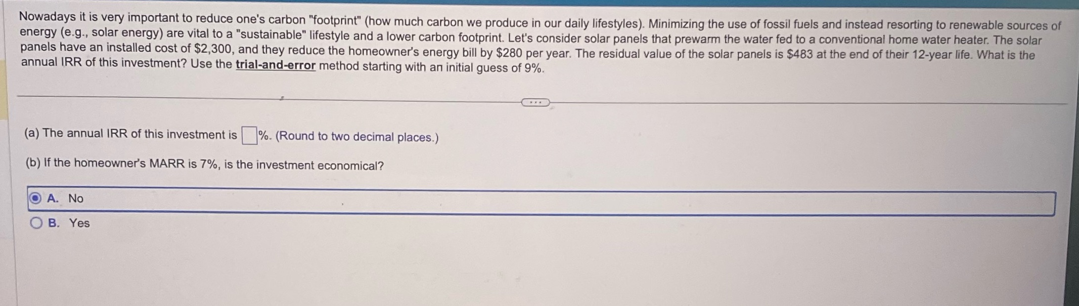 "footprint" (how much carbon we produce in our daily lifestyles). Minimizing the