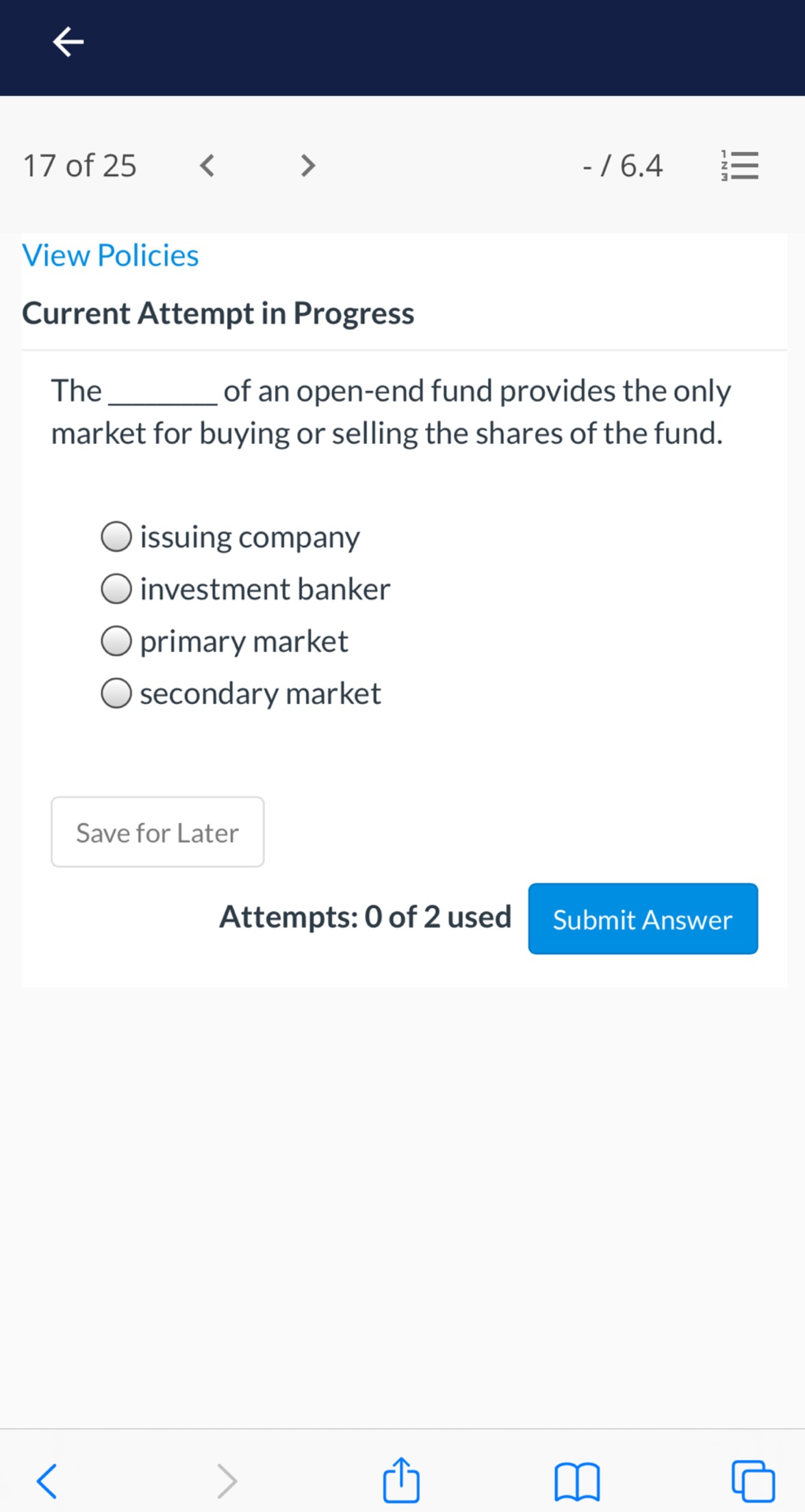 asset value of a mutual fund is calculated as the 0 market