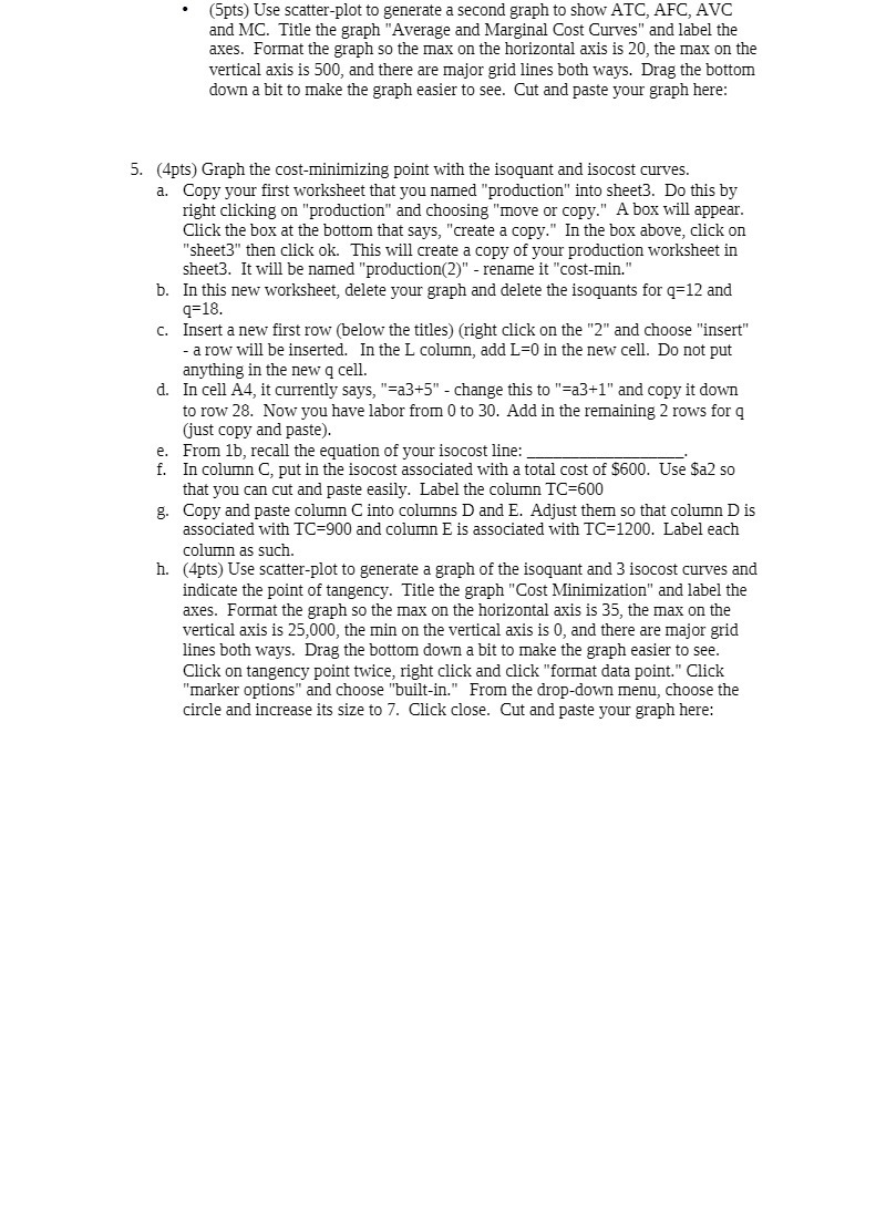 ATC, AF C, AVC and MC. Title the graph \"Average and Marginal