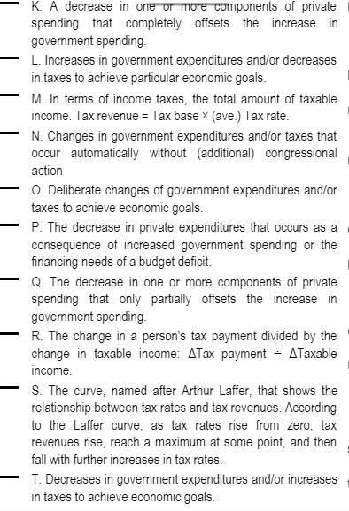  K. A decrease in one or more components of private spending