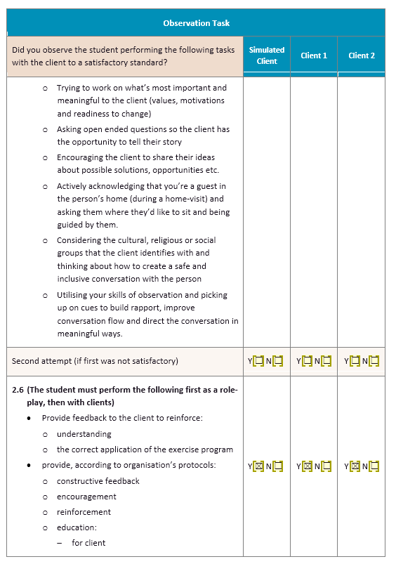 specifically regarding student Performance. Overall performance during the task and how I