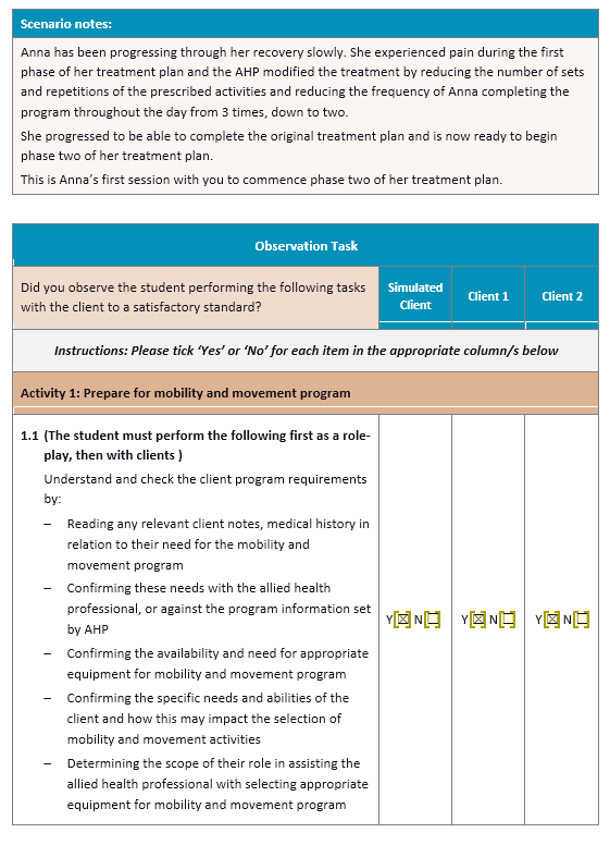 and where o if the equipment is contributing positivelv to the achievement