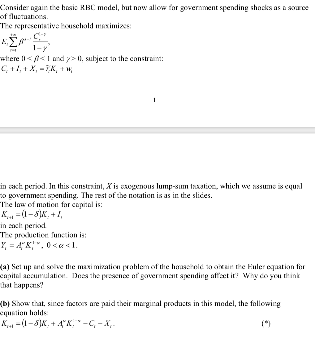 spending shocks as a source of uctuations. The representative household maximizes: no