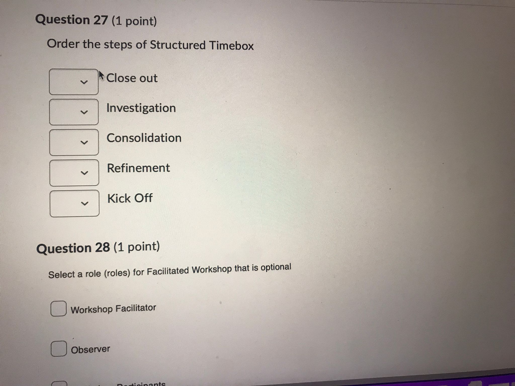 weeks. Question 10 (1 point) Which of the following statements BEST describes