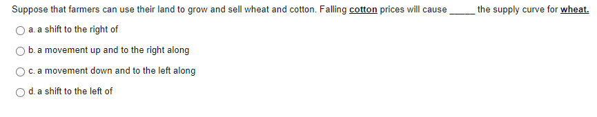 farmers can use their land to gnzw.r and sell wheat and cotton.