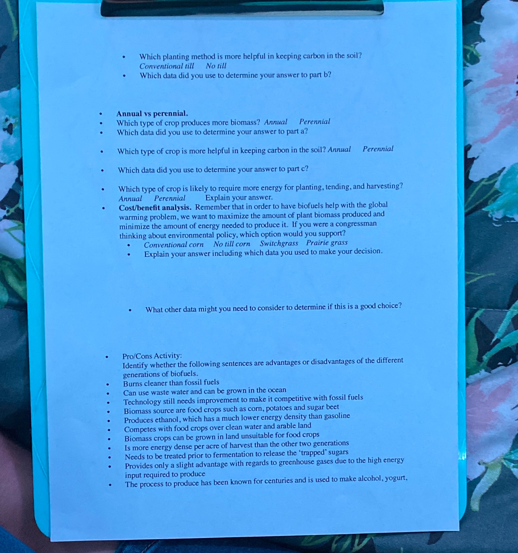 keeping carbon in the soil? Conventional till No till Which data did