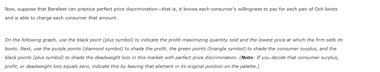 or perfect price discrimination, leave the entire row unchecked.) Check all that