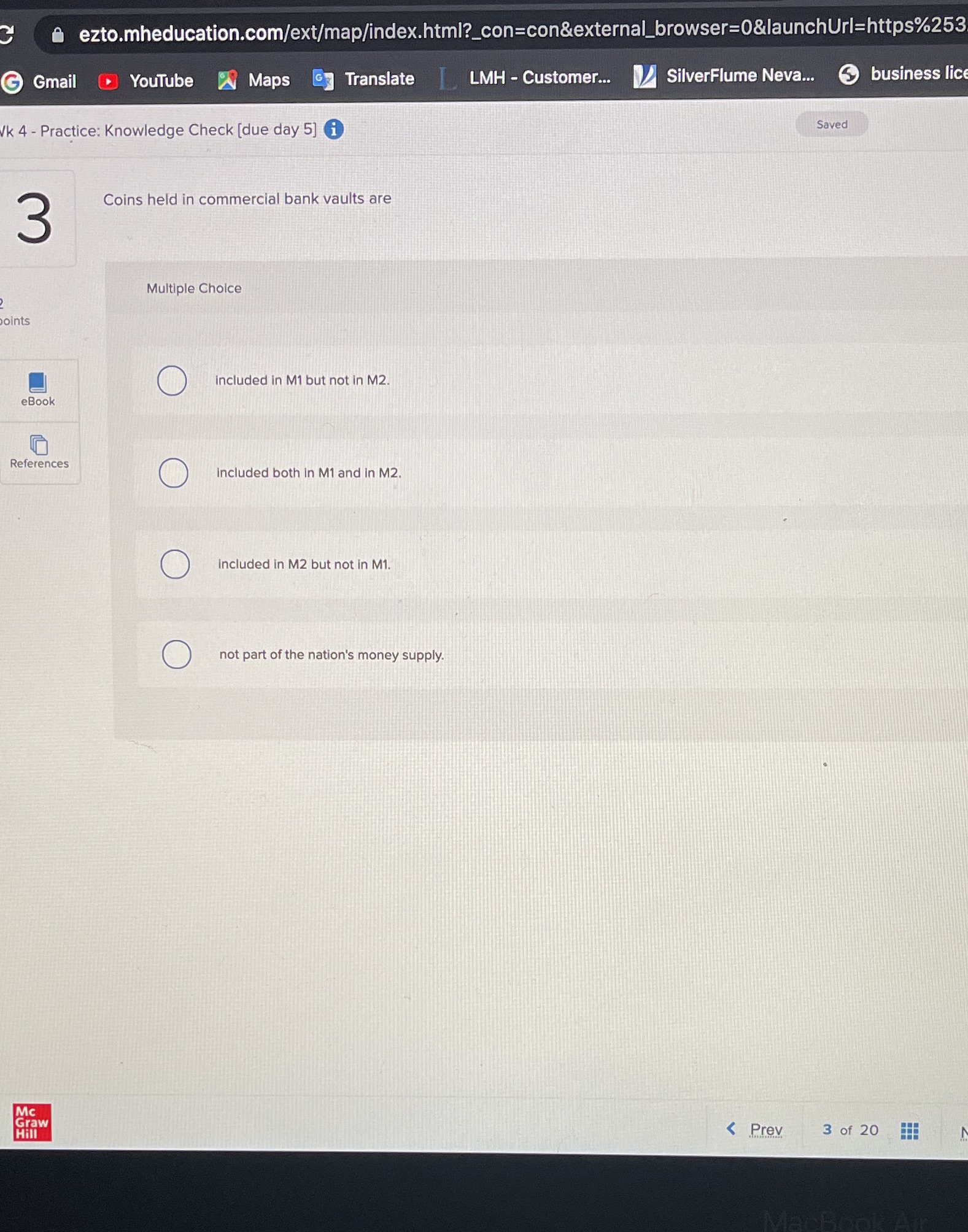 Neva... business lic /k 4 - Practice: Knowledge Check [due day 5]