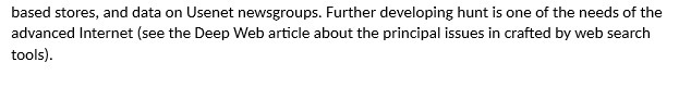 based stores, and data on Usenet newsgroups. Further developing hunt is