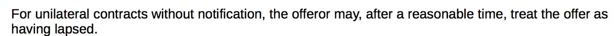 treat the offer as having lapsed.