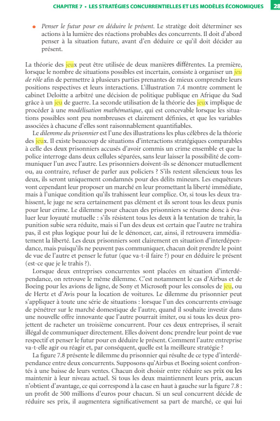 donc avoir intrt limiter la concurrence et meme collaborer. IA theorie des