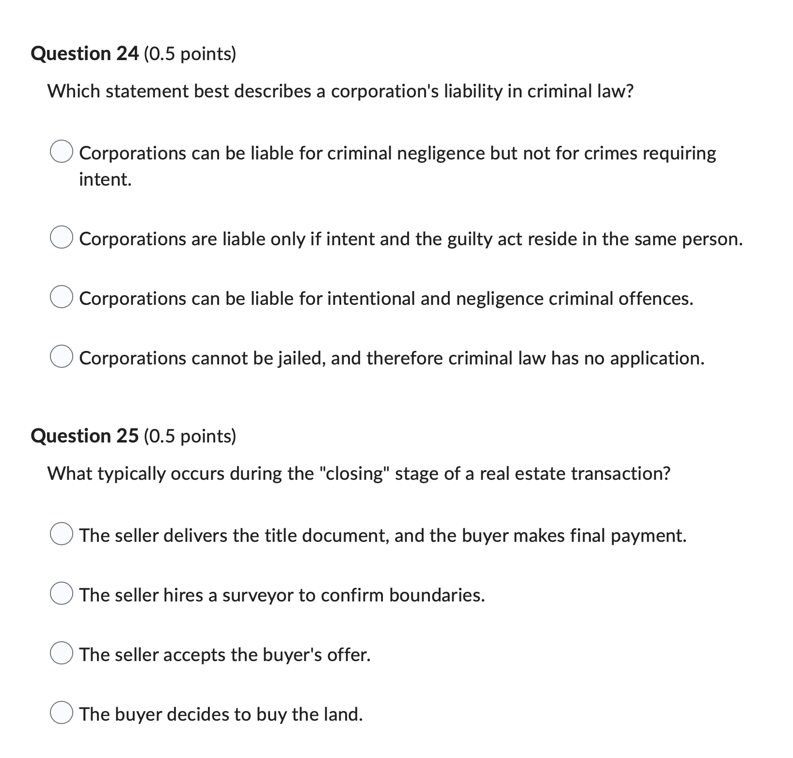  Kindly, Please answer the following multiple choice questions. Thanks. Question 24