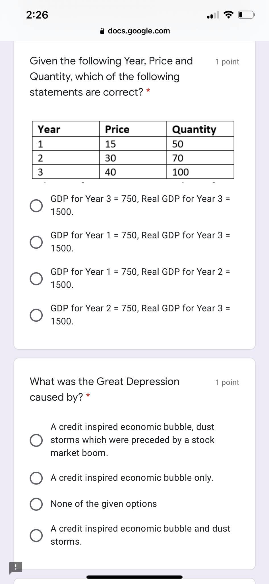 Long Run Supply Curve 1 point (LRAS)? * The vertical line at