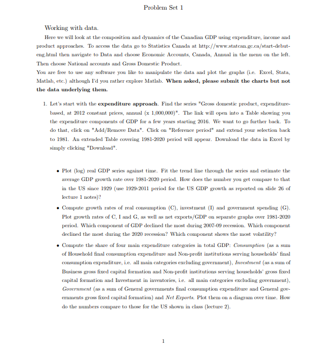 at http://www.statcan.ge.ca/start-debut- eng.html then navigate to Data and choose Economic Accounts, Canada,