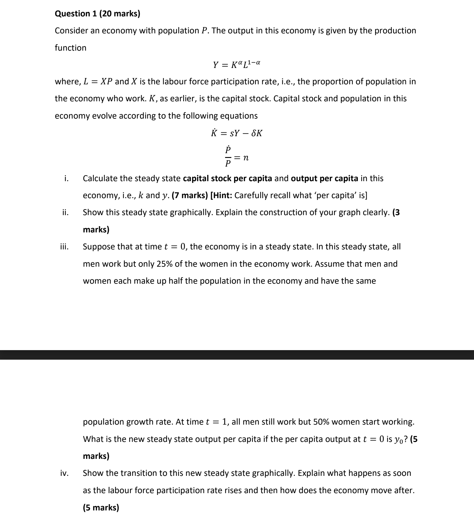  needed answer to this asap Question 1 (20 marks) Consider an