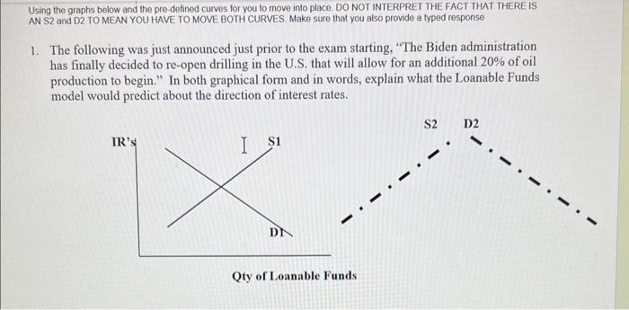  Using the graphs below and the pre-defined curves for you to