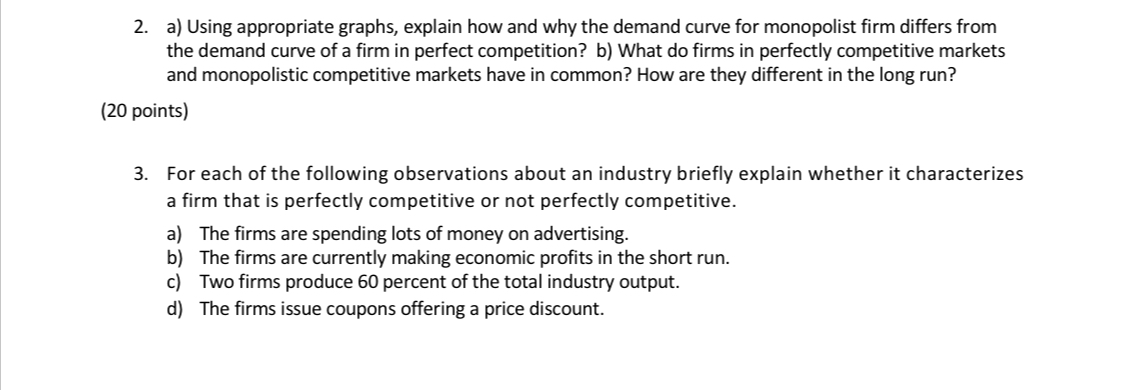 curve for monopolist firm differs from the demand curve of a firm